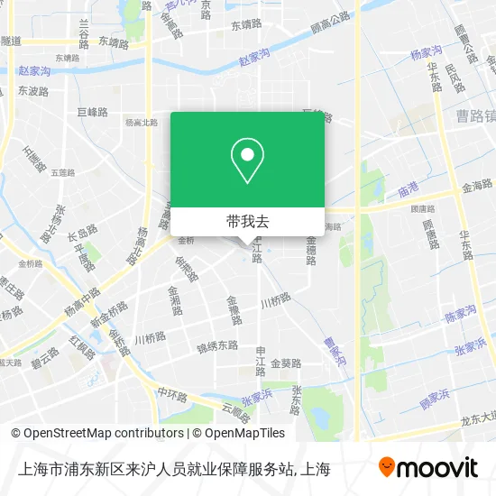 上海市浦东新区来沪人员就业保障服务站地图