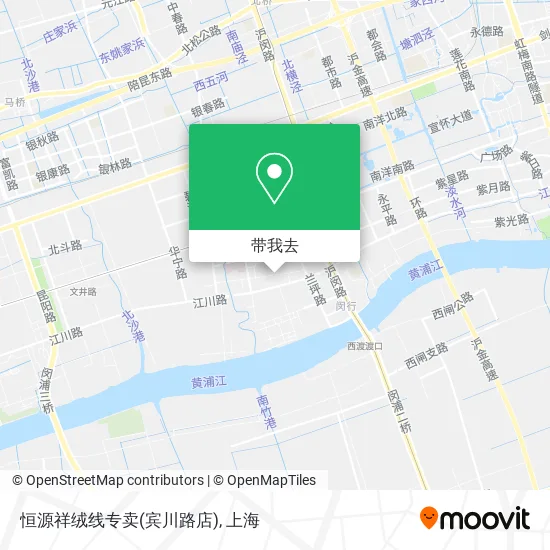 恒源祥绒线专卖(宾川路店)地图