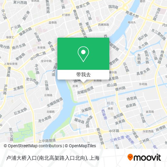 卢浦大桥入口(南北高架路入口北向)地图