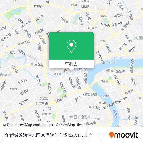 华侨城苏河湾东区88号院停车场-出入口地图