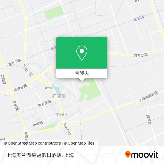 上海美兰湖皇冠假日酒店地图