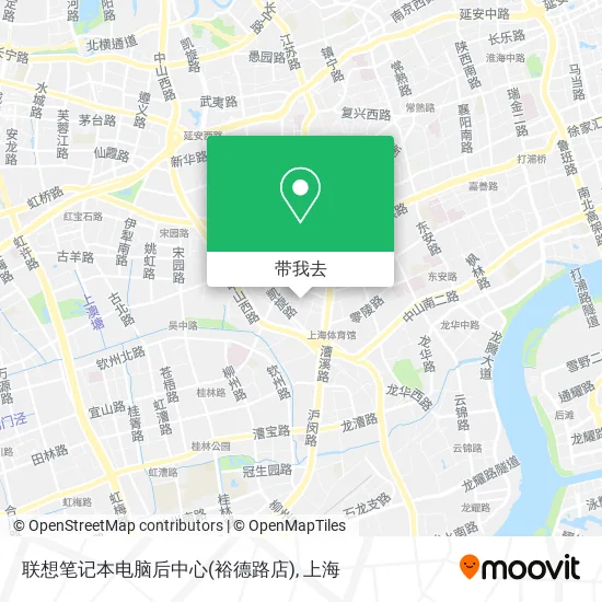 联想笔记本电脑后中心(裕德路店)地图