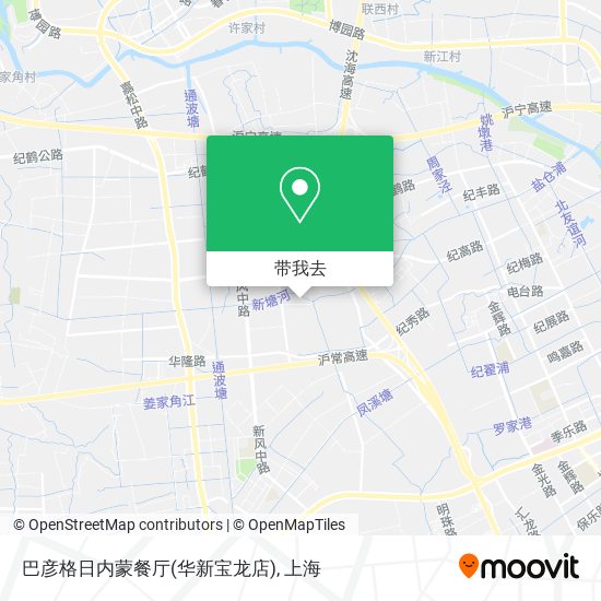巴彦格日内蒙餐厅(华新宝龙店)地图