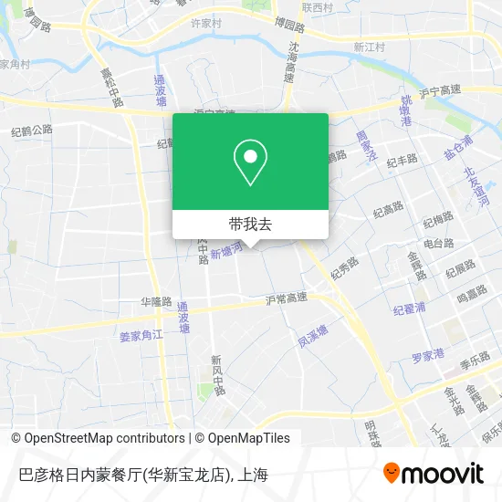 巴彦格日内蒙餐厅(华新宝龙店)地图