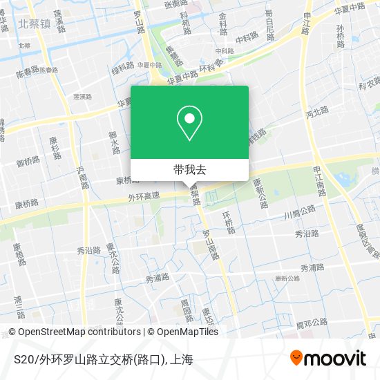 S20/外环罗山路立交桥(路口)地图