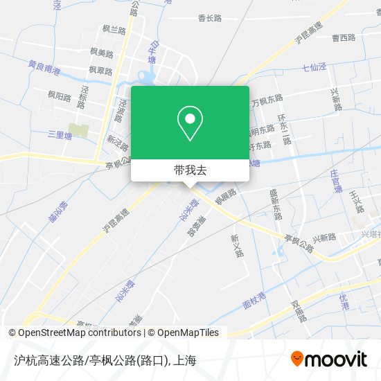 沪杭高速公路/亭枫公路(路口)地图