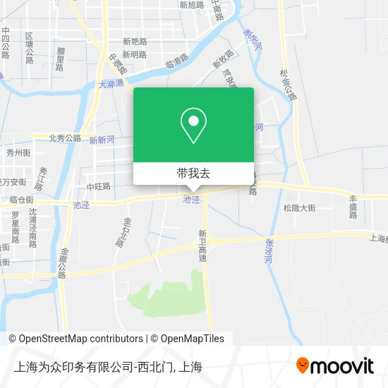 上海为众印务有限公司-西北门地图