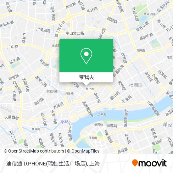 迪信通 D.PHONE(瑞虹生活广场店)地图