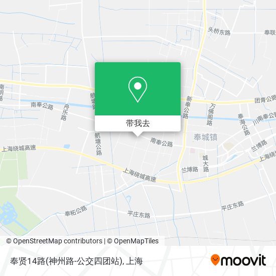 奉贤14路(神州路-公交四团站)地图