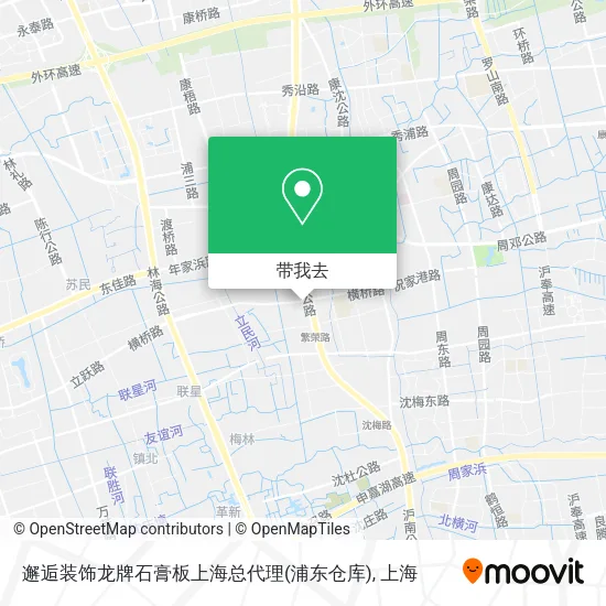 邂逅装饰龙牌石膏板上海总代理(浦东仓库)地图