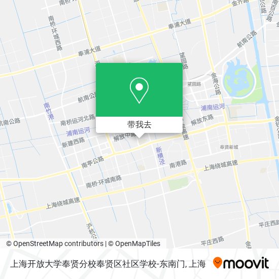 上海开放大学奉贤分校奉贤区社区学校-东南门地图