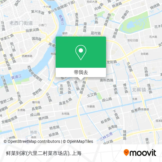 鲜菜到家(六里二村菜市场店)地图