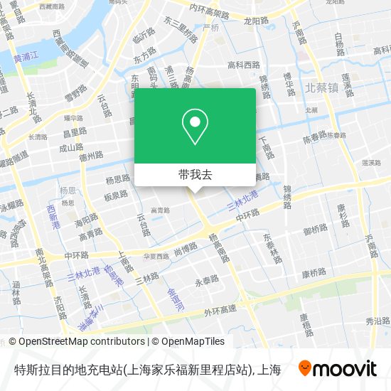 特斯拉目的地充电站(上海家乐福新里程店站)地图