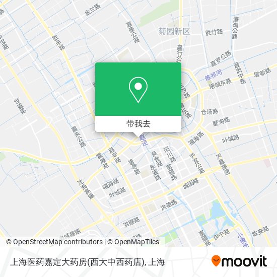 上海医药嘉定大药房(西大中西药店)地图