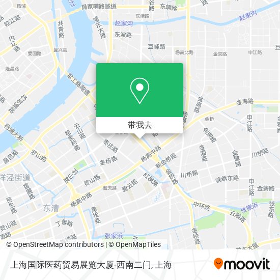 上海国际医药贸易展览大厦-西南二门地图