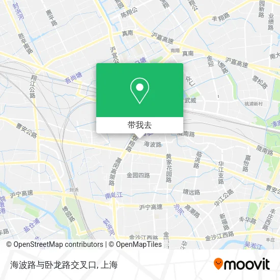 海波路与卧龙路交叉口地图