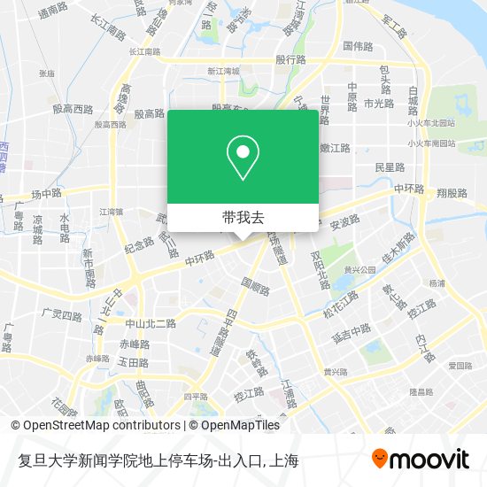 复旦大学新闻学院地上停车场-出入口地图