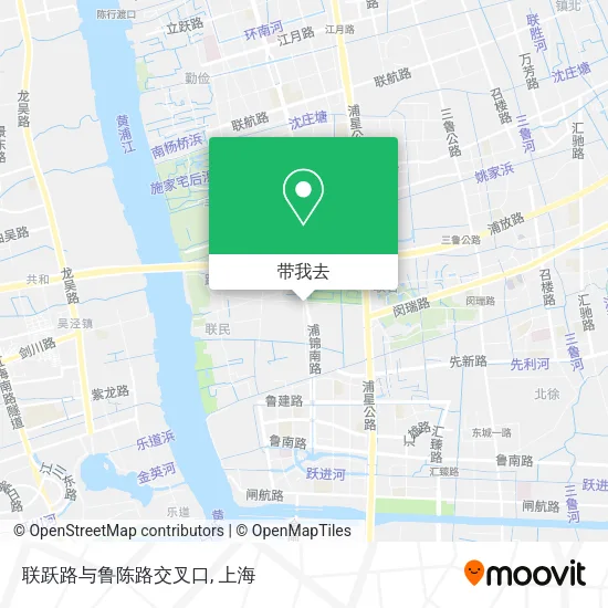 联跃路与鲁陈路交叉口地图
