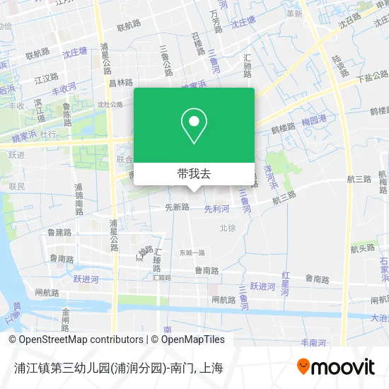 浦江镇第三幼儿园(浦润分园)-南门地图