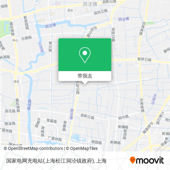 国家电网充电站(上海松江洞泾镇政府)地图