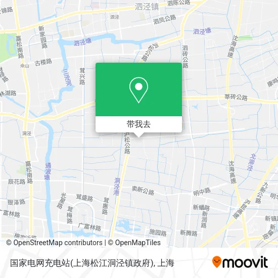 国家电网充电站(上海松江洞泾镇政府)地图