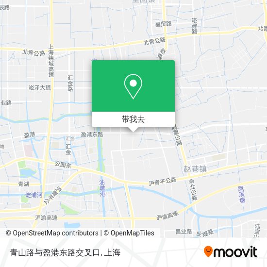 青山路与盈港东路交叉口地图