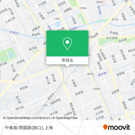 中春路/西园路(路口)地图