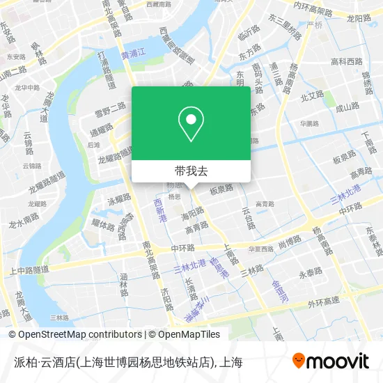 派柏·云酒店(上海世博园杨思地铁站店)地图