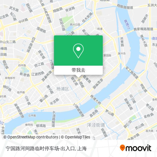 宁国路河间路临时停车场-出入口地图