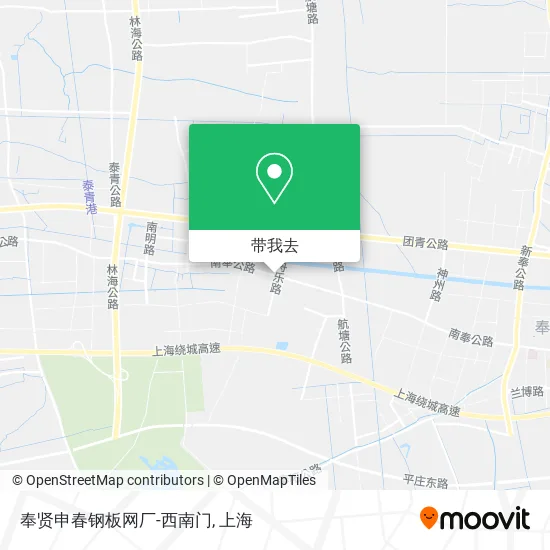 奉贤申春钢板网厂-西南门地图