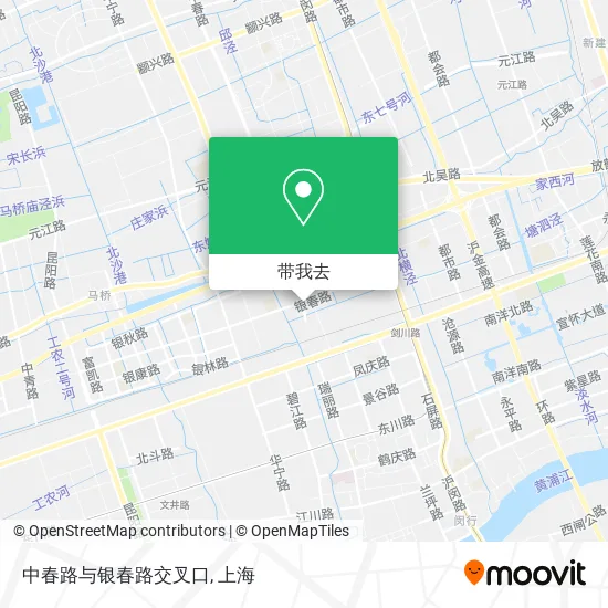 中春路与银春路交叉口地图