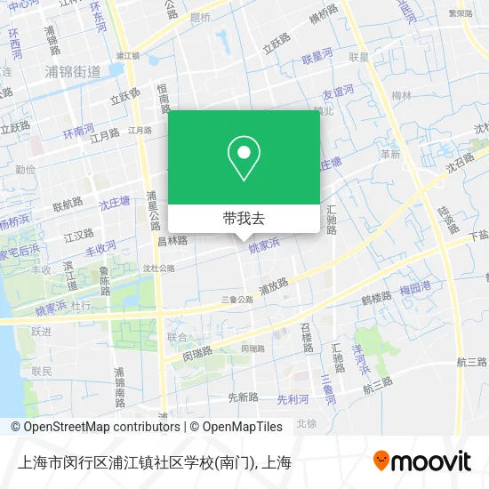 上海市闵行区浦江镇社区学校(南门)地图