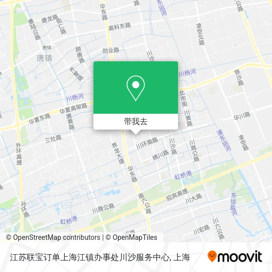 江苏联宝订单上海江镇办事处川沙服务中心地图