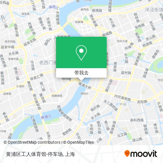 黄浦区工人体育馆-停车场地图