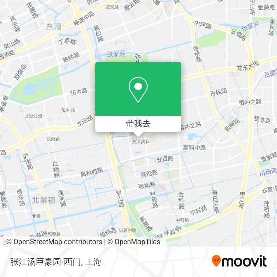 张江汤臣豪园-西门地图