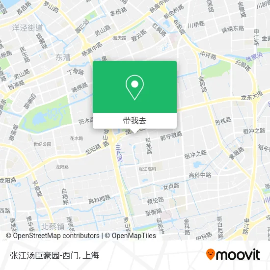 张江汤臣豪园-西门地图