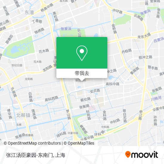 张江汤臣豪园-东南门地图