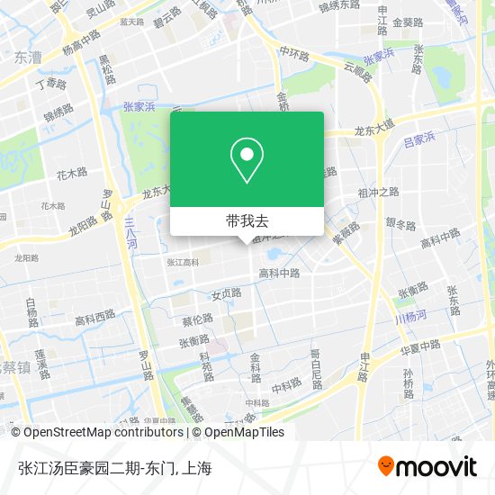 张江汤臣豪园二期-东门地图