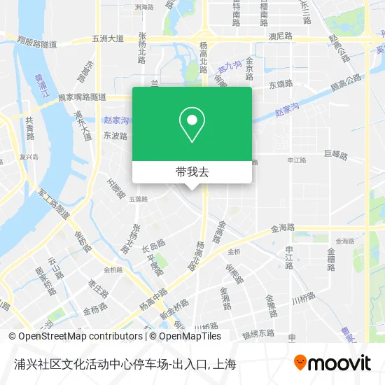 浦兴社区文化活动中心停车场-出入口地图