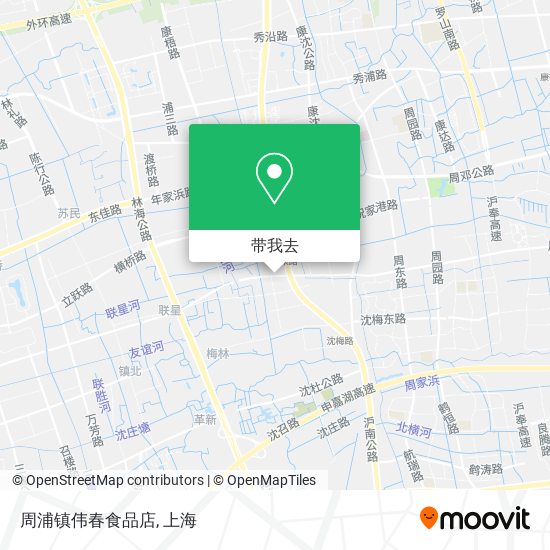 周浦镇伟春食品店地图
