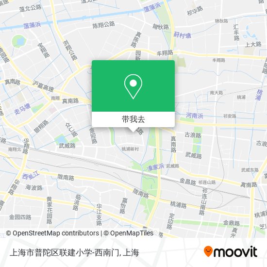 上海市普陀区联建小学-西南门地图