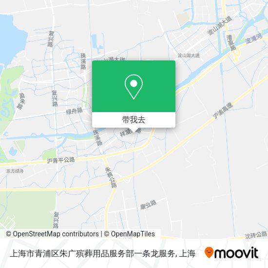 上海市青浦区朱广殡葬用品服务部一条龙服务地图