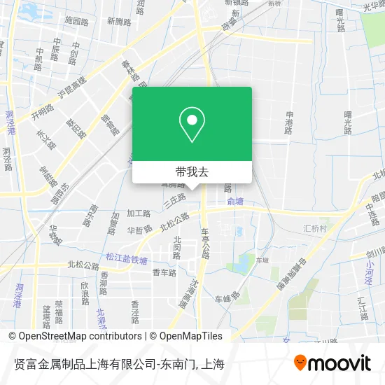 贤富金属制品上海有限公司-东南门地图