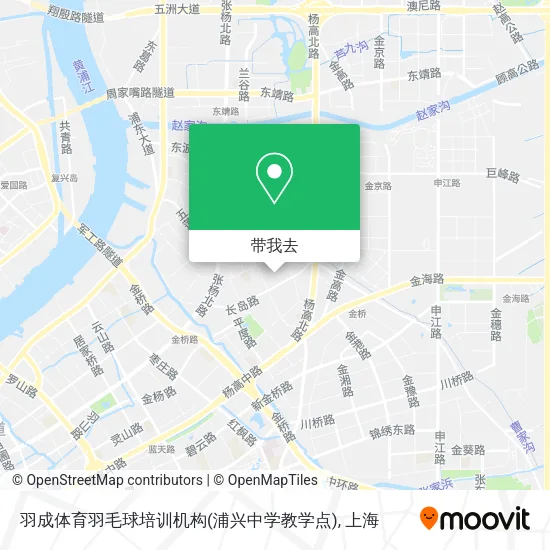 羽成体育羽毛球培训机构(浦兴中学教学点)地图