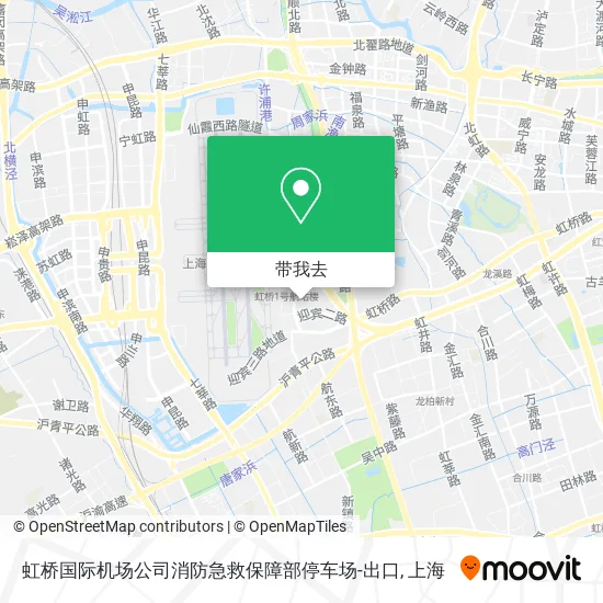 虹桥国际机场公司消防急救保障部停车场-出口地图