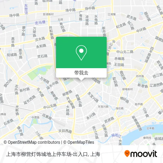 上海市柳营灯饰城地上停车场-出入口地图