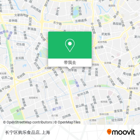 长宁区购乐食品店地图