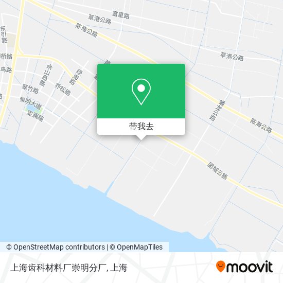上海齿科材料厂崇明分厂地图