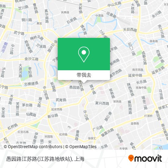 愚园路江苏路(江苏路地铁站)地图