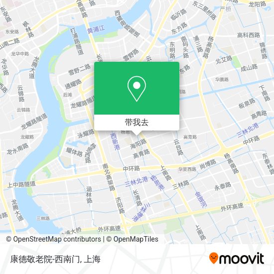康德敬老院-西南门地图